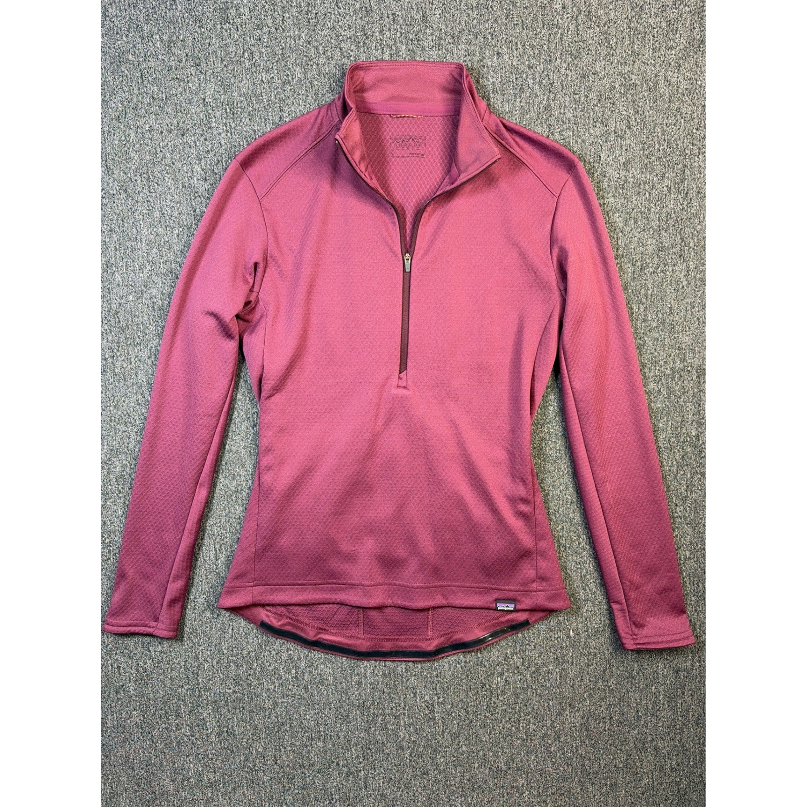 Patagonia Capilene Midweight Cycling Jersey Womens Small Purple 1/4 Zip 23915