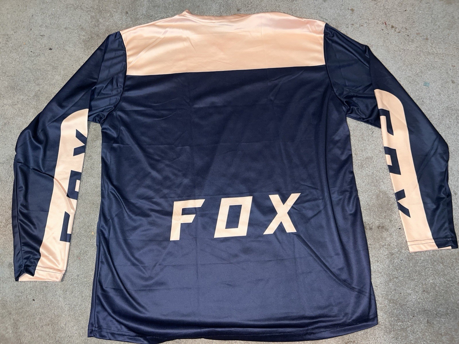 New FOX Motocross Jersey XXXL BLACK Peach Long Sleeve Off-Road Racing MX