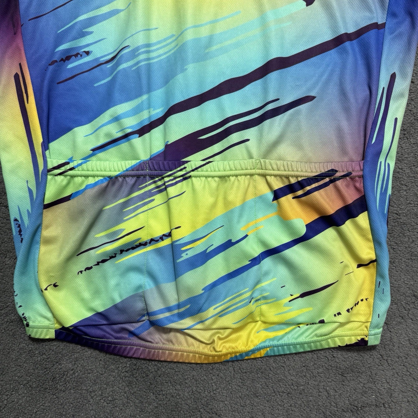 Primal Cycling Jersey Men’s L Full Zip Multicolor Graphic 3 Pocket Bike Shirt