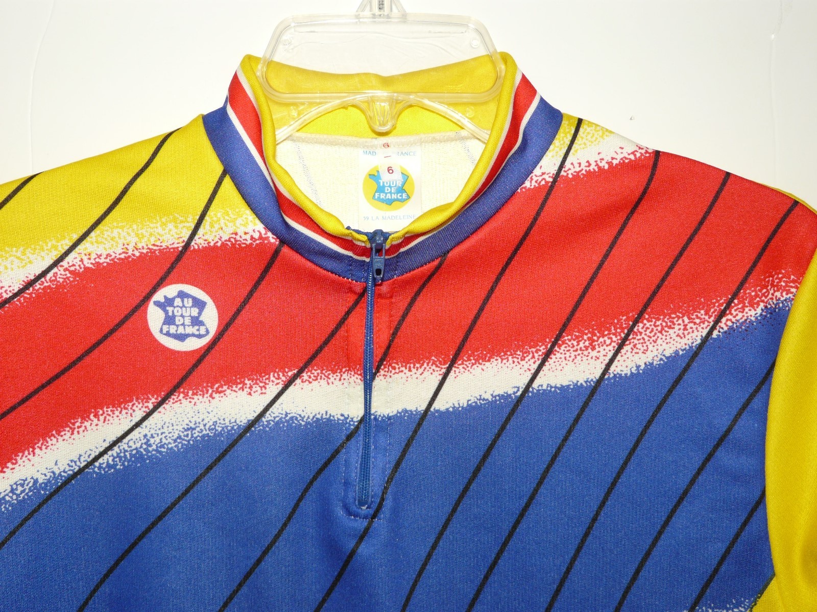Vintage Au Tour De France Cycling Jersey Size 6 21 inch Chest 53 cm