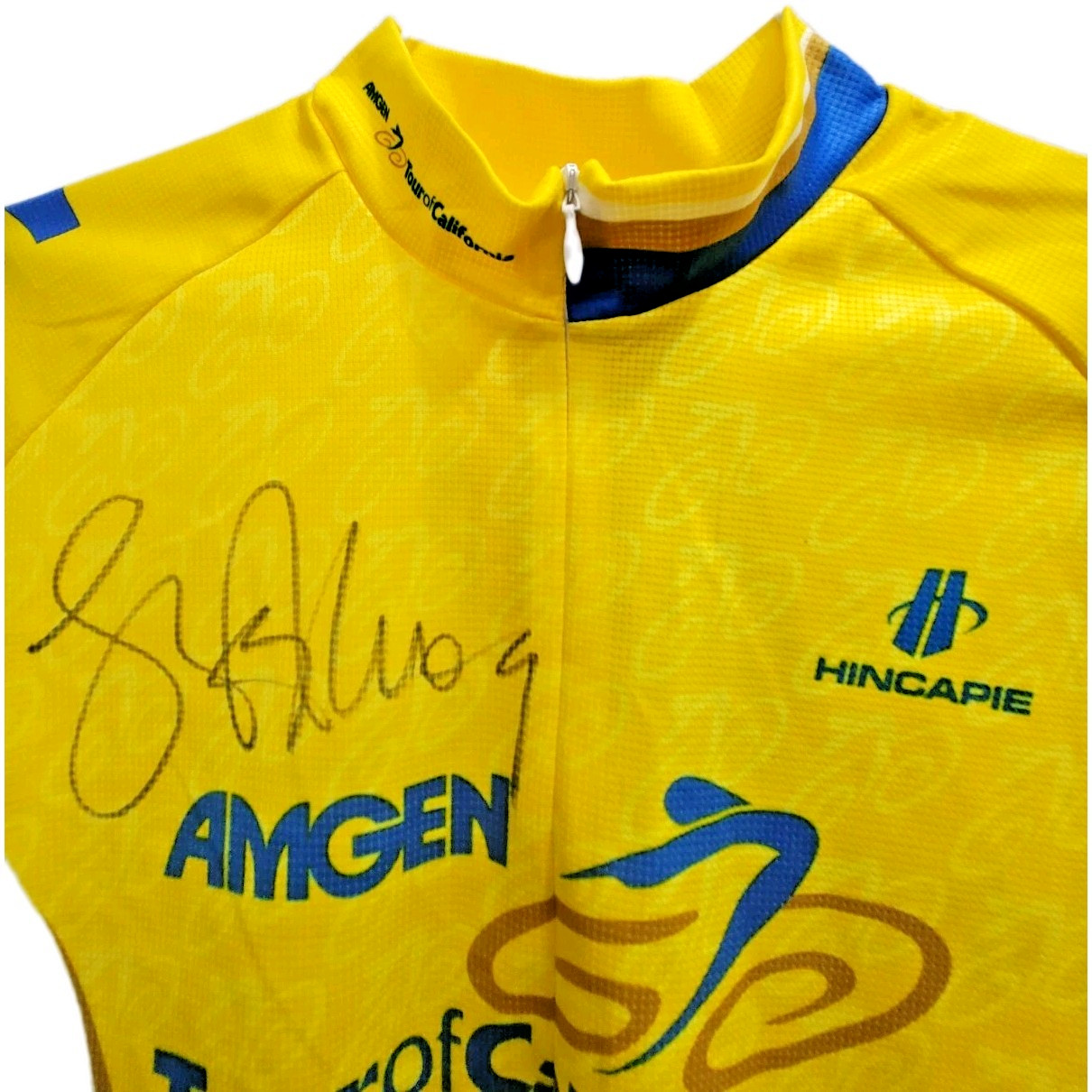 2 Tour of California Yellow Bicycle Jerseys Size S Signed NWT One Used Size M