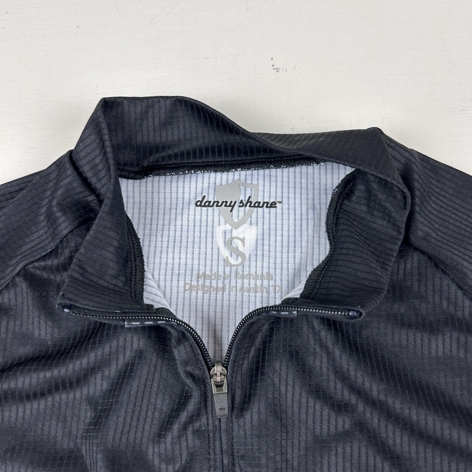Danny Shane Cycling Jersey Men’s Small Full Zip Racing Bike Outdoor Black White