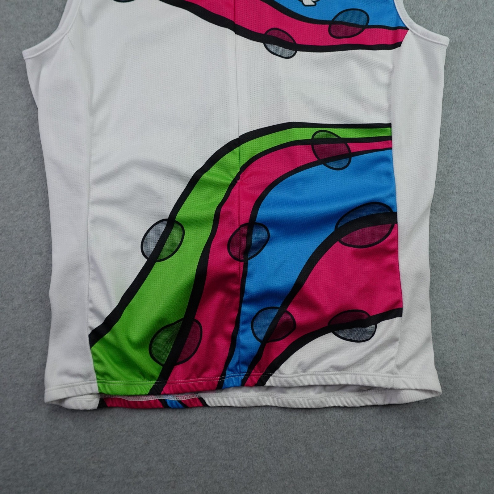 Pearl Izumi Cycling Jersey Womens Large White Pink Blue Sleeveless Select
