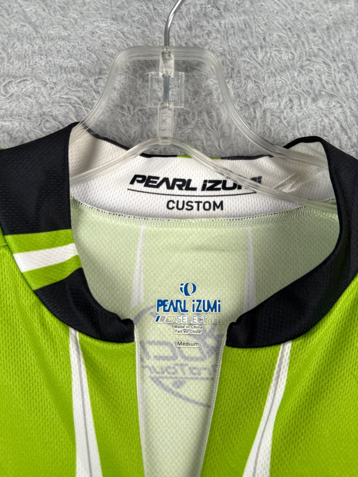 Pearl Izumi Cycling Jersey Adult Medium Green White USA Pro Challenge 1/2 Zip