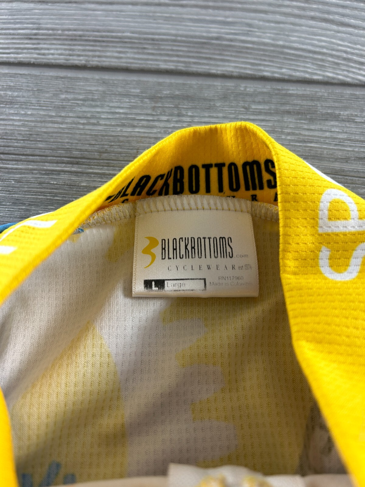 Cycling Jersey Adult Size Large Full Zip Back Pockets Blackbottoms Cycle Wear