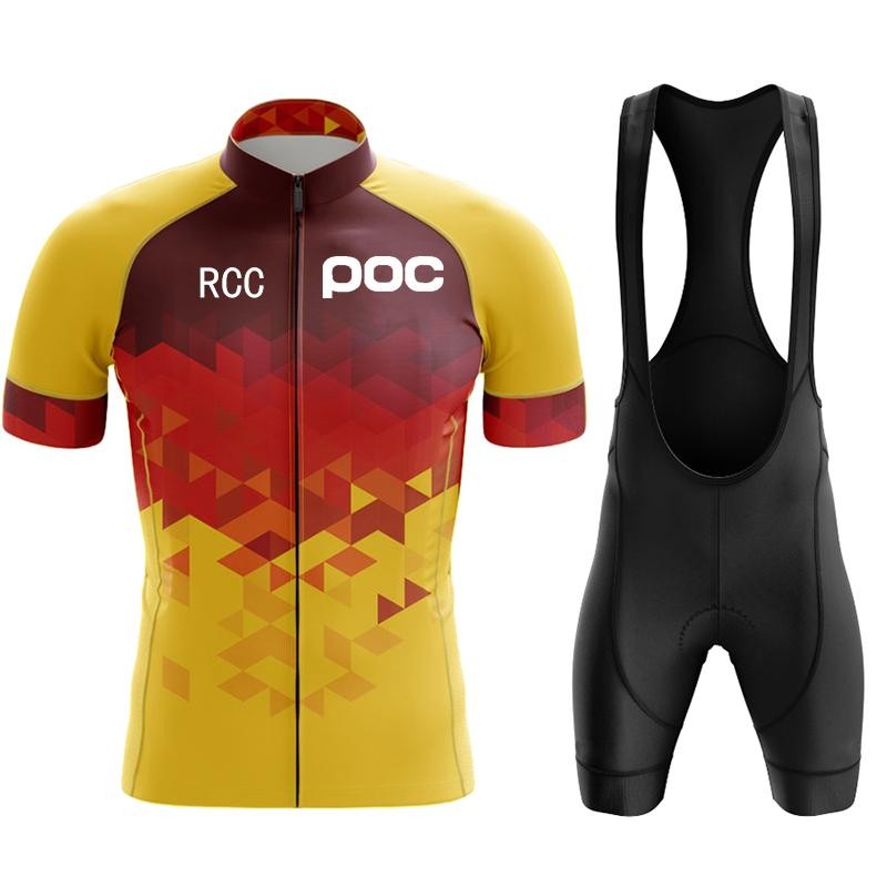 2026 RCC POC Cycling Jersey Set Men Short Sleeve Breathable Summer Bike Kit