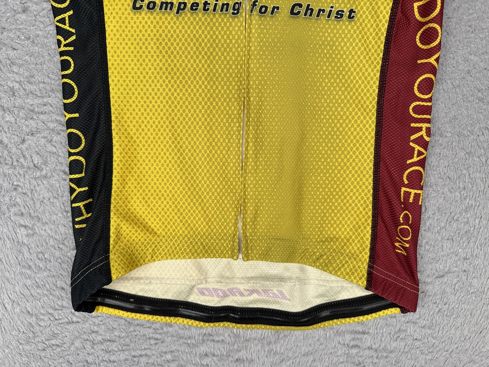 Jakroo FCA Endurance Cycling Jersey Womens Small Yellow Red Christian Bike