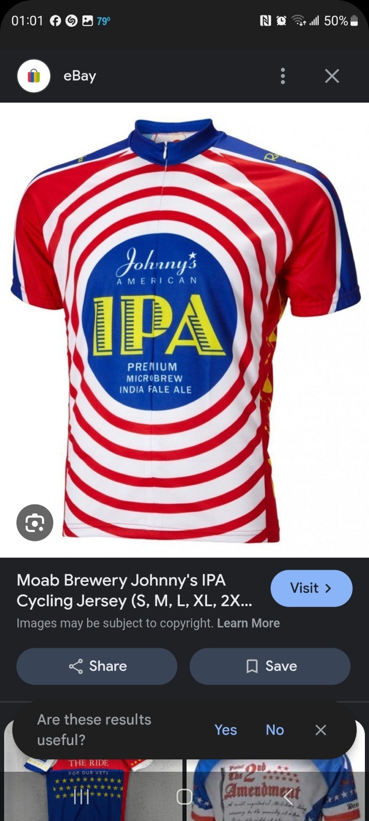 Moab Brewery Johnny’s American IPA cycling jersey, size 3XL