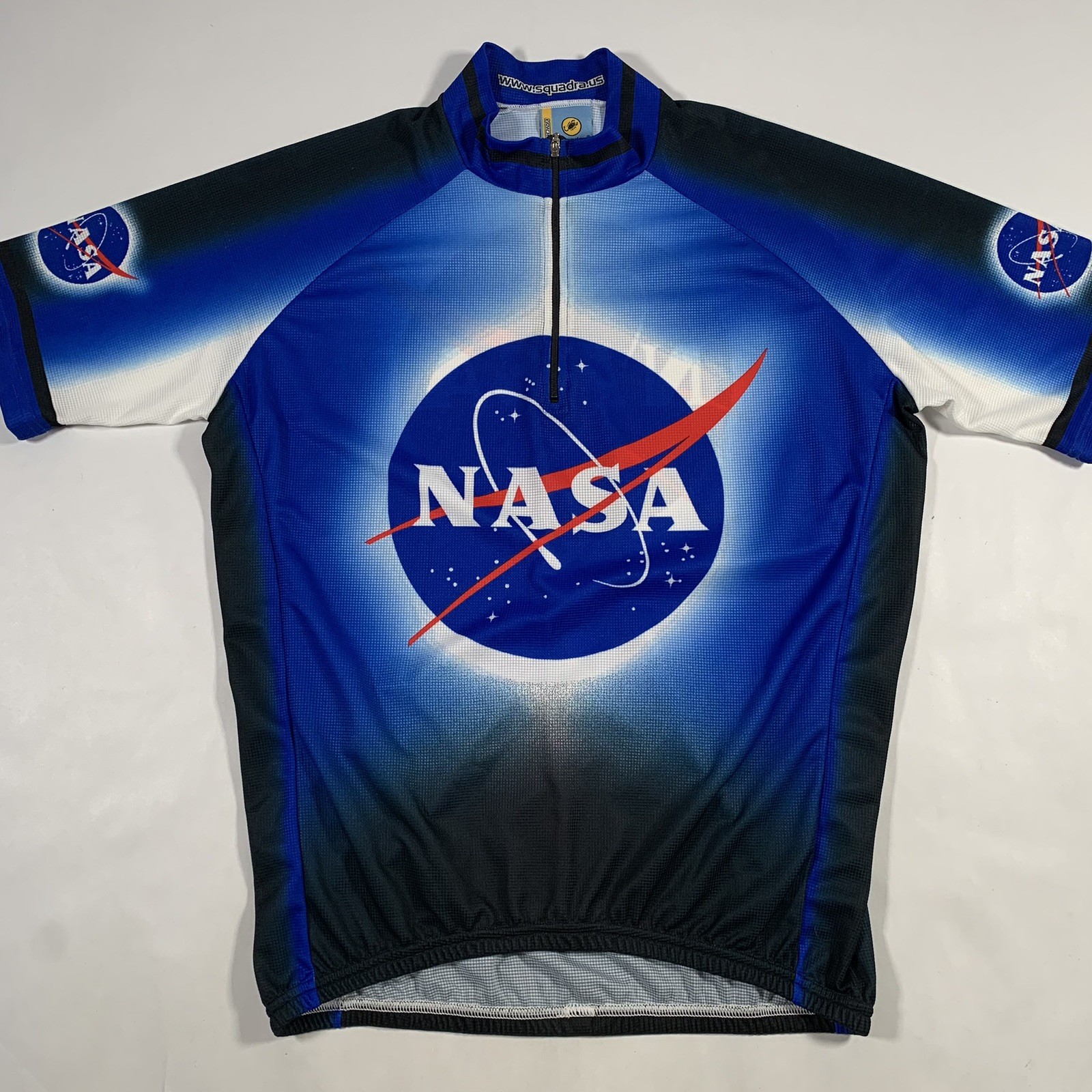 NASA Squadra Cycling Jersey Mens XL X-Large Blue Space Cyclist Bike Active USA