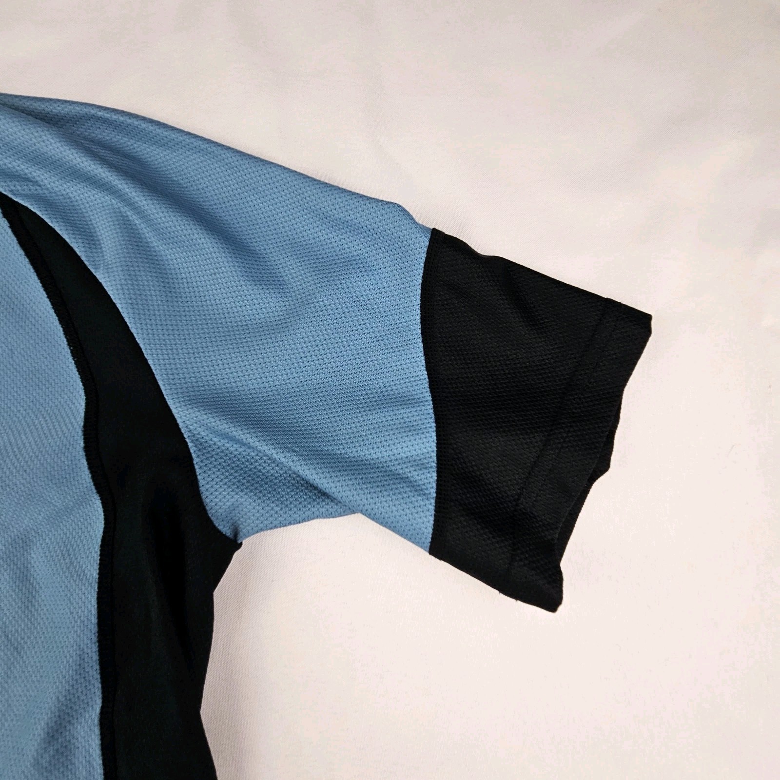Louis Garneau Womens Med Cycling Jersey Full Zip Front 3 Pocket Back Blue/Black