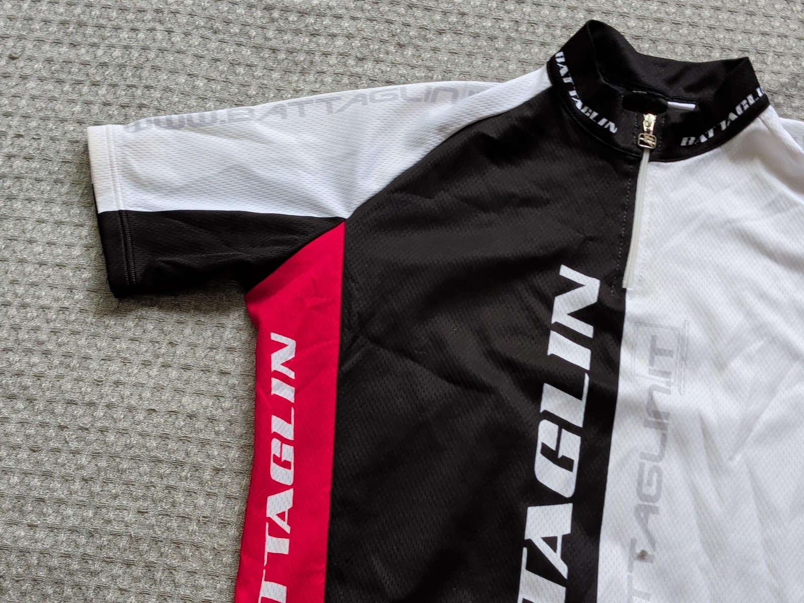 Giordana Battaglin Cycling Jersey Mens Medium Short Sleeve 1/4 Zip 3 Pockets