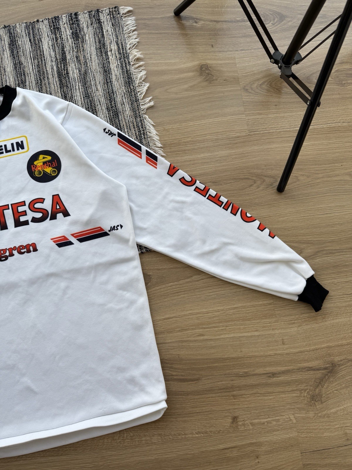 VINTAGE RACING LONG SLEEVE MICHELIN ELLGREN MONTESA RENTHAL 90s RARE Sz M-L