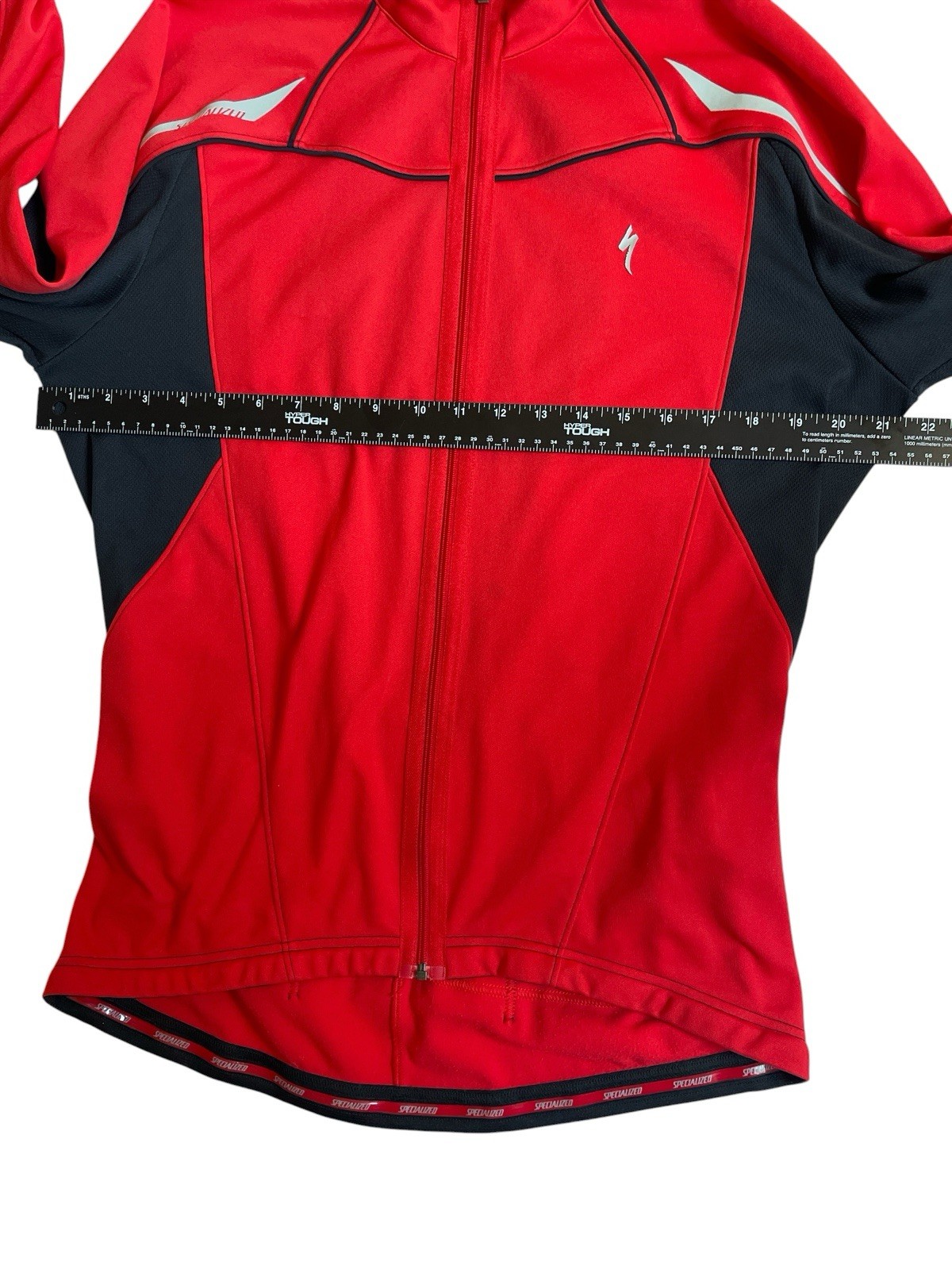 Specialized Mens X-Large Red Long Sleeve Cycling Road Bike Full Zip Jersey