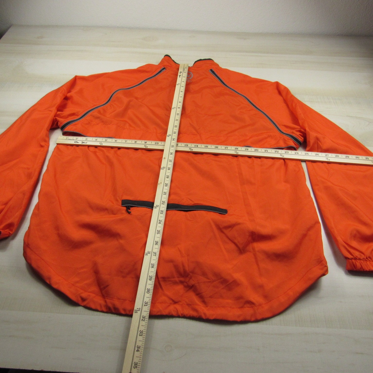 Canari Jacket Mens Extra Large Orange Bike Cycling Zip Lightweight Windbreaker