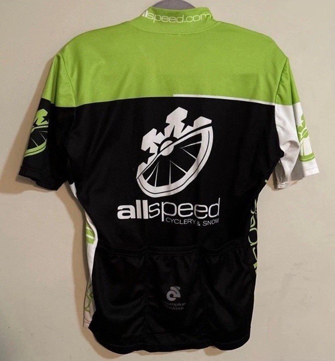 Allspeed Cycling Jersey Full Zip Back Pockets Elastic Waist Women’s Size XL
