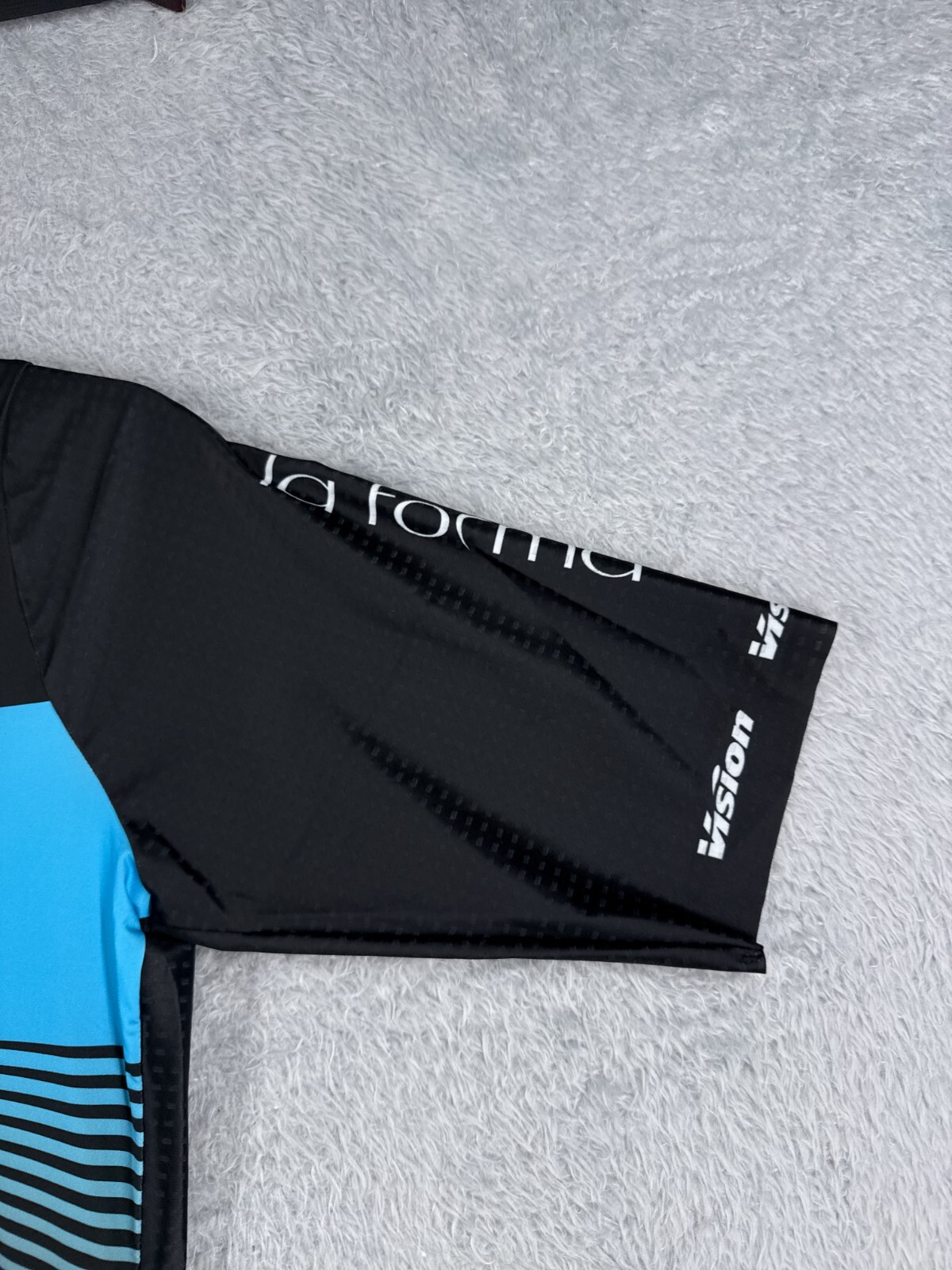 La Forma Cycling Jersey Adult 3XL Long Plus 1 Blue Black Elevate Race Team Poly
