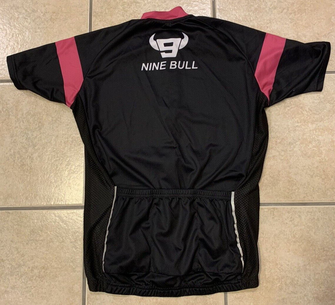 Women’s Large Nine Bull Full Zip Short Sleeve Cycling Jersey Top