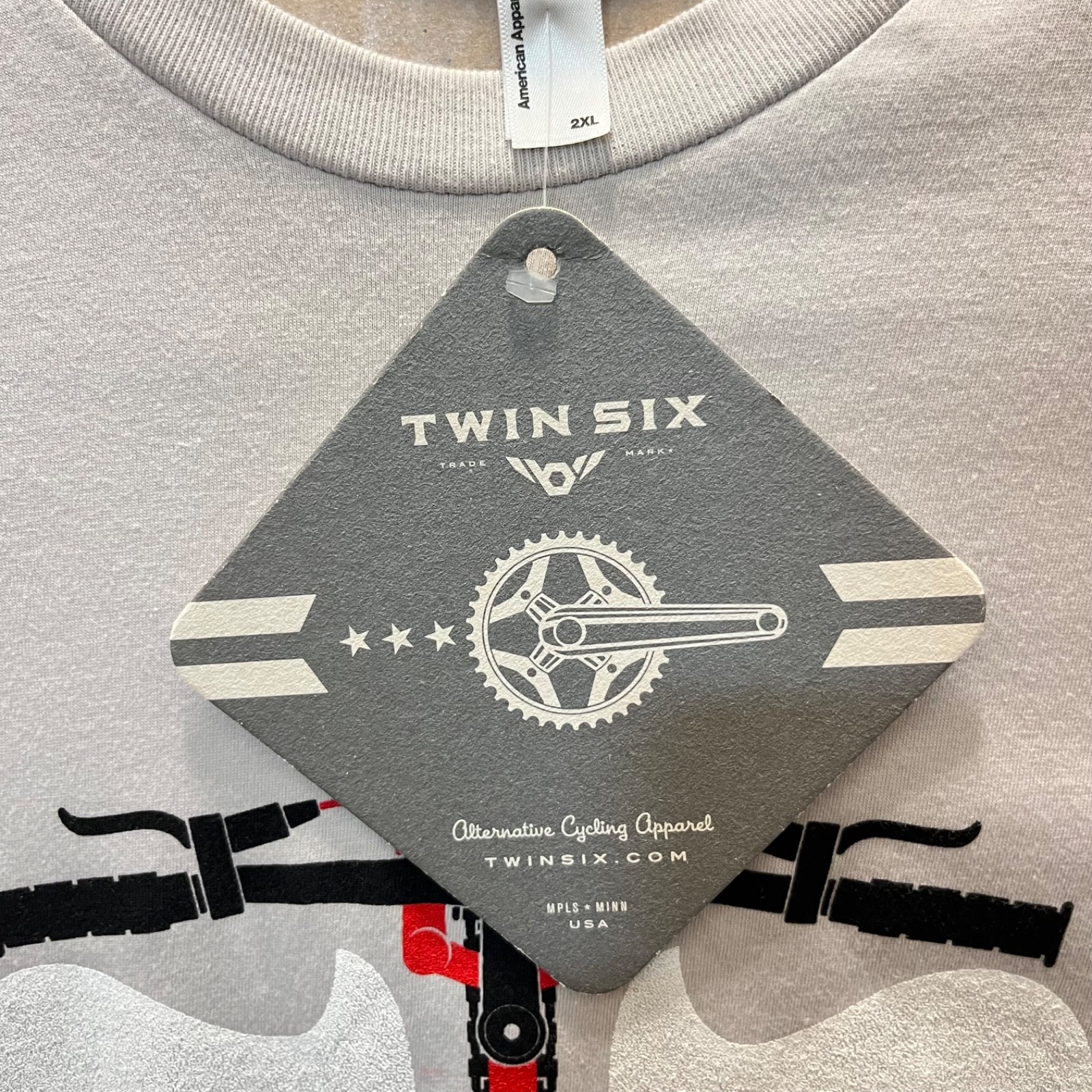 Vintage Twin Six Cycling T-Shirt Men’s XXL American Apparel