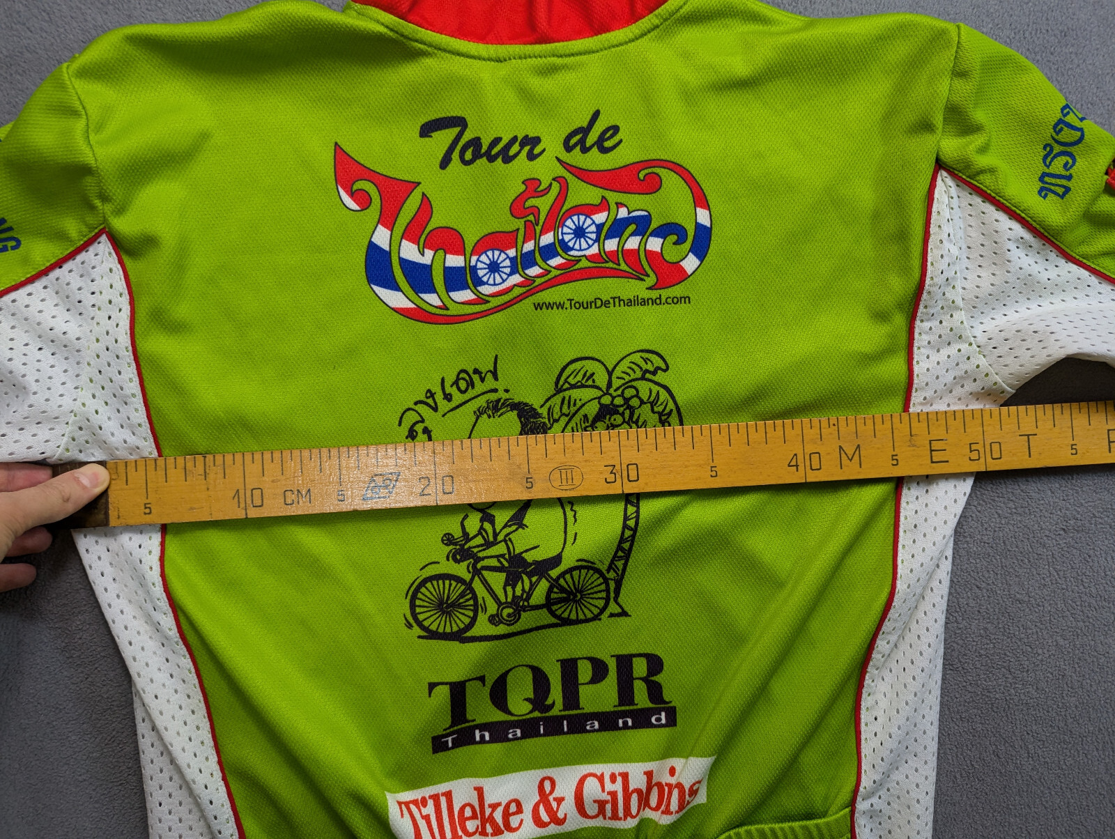 FBT Tour de Thailand mens size XL green cycling shirt