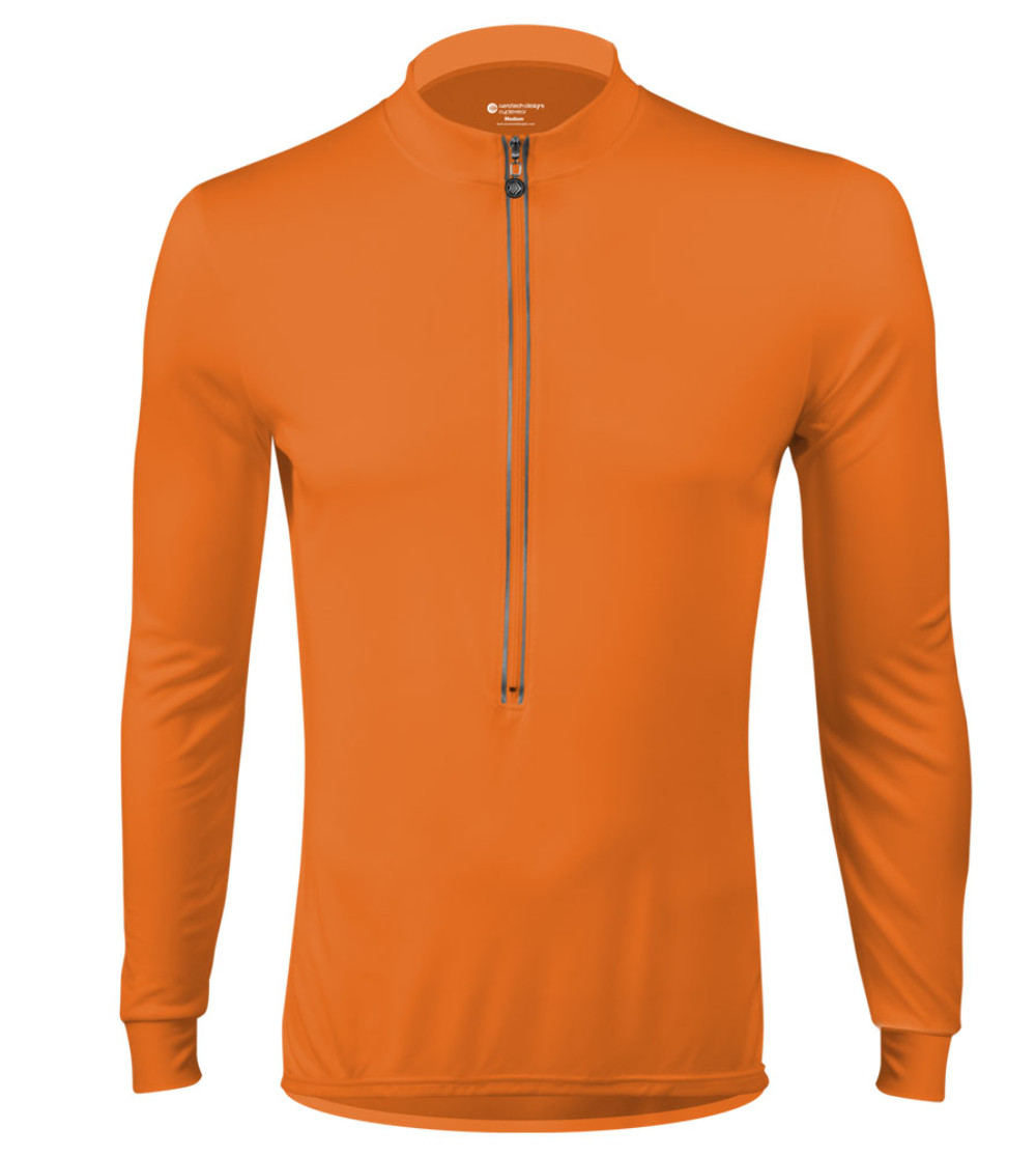 Solid Color Cycling Jersey | Long Sleeve | Lightweight | Made in the USA