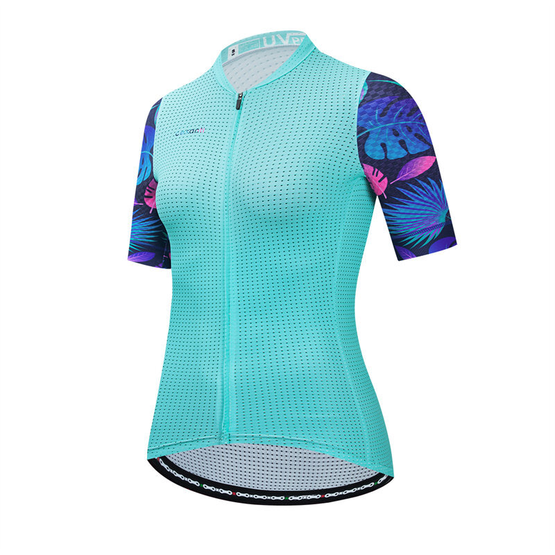 CESANTI Women Cycling Jersey Short Sleeve Non-slip Band Pro Bike Clothes