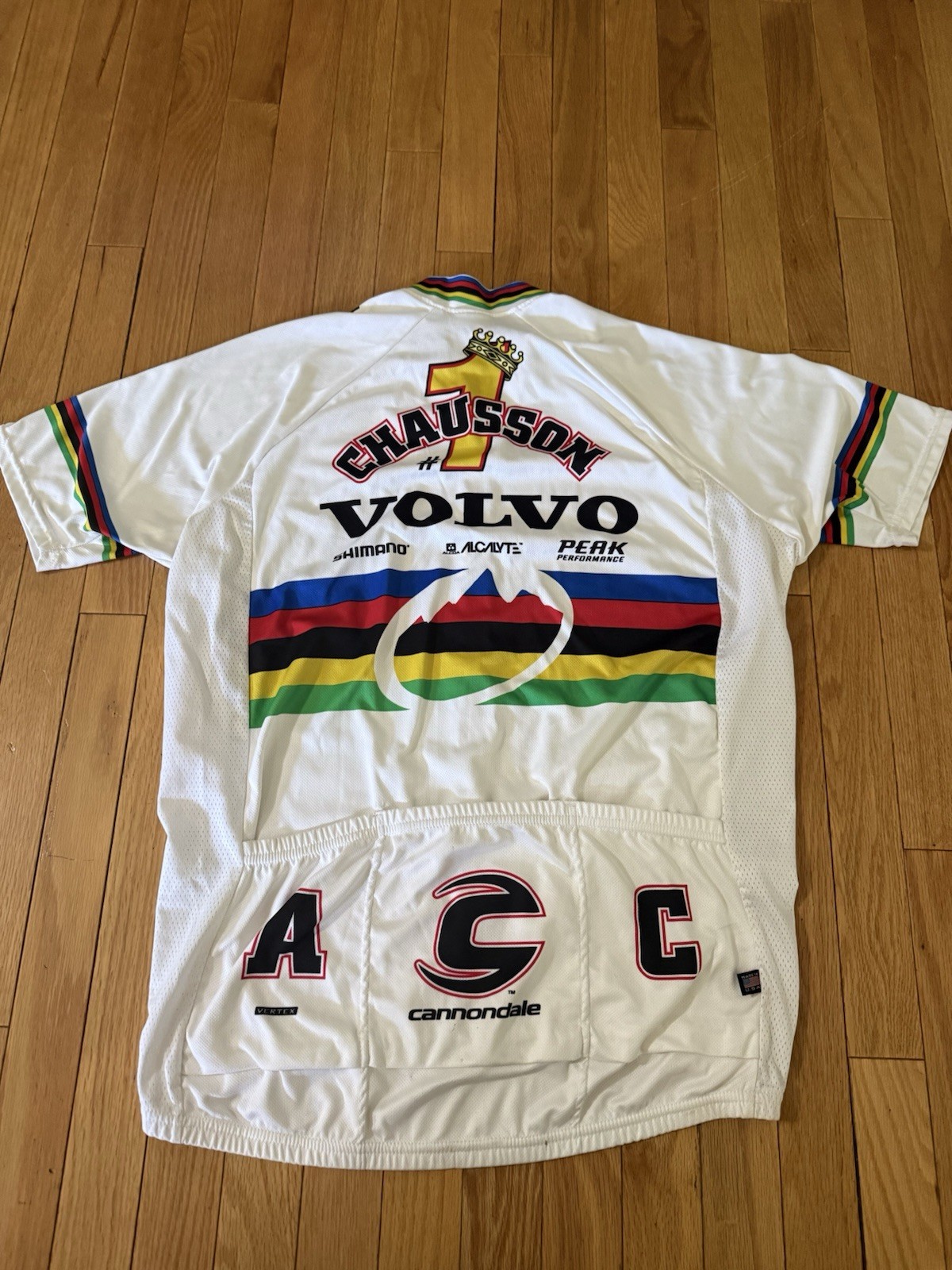Volvo Cannondale Factory Racing World Champion Rainbow Jersey Size XL USA Made