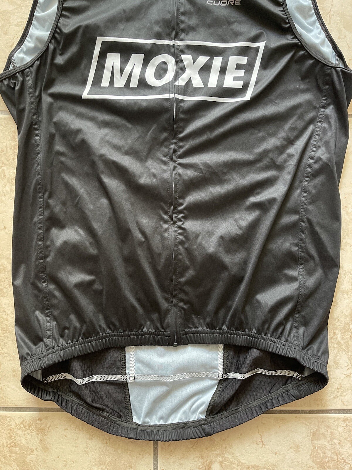 Cuore Men’s Sleeveless Moxie Racing Cycling Vest Black Large Training Bike Top