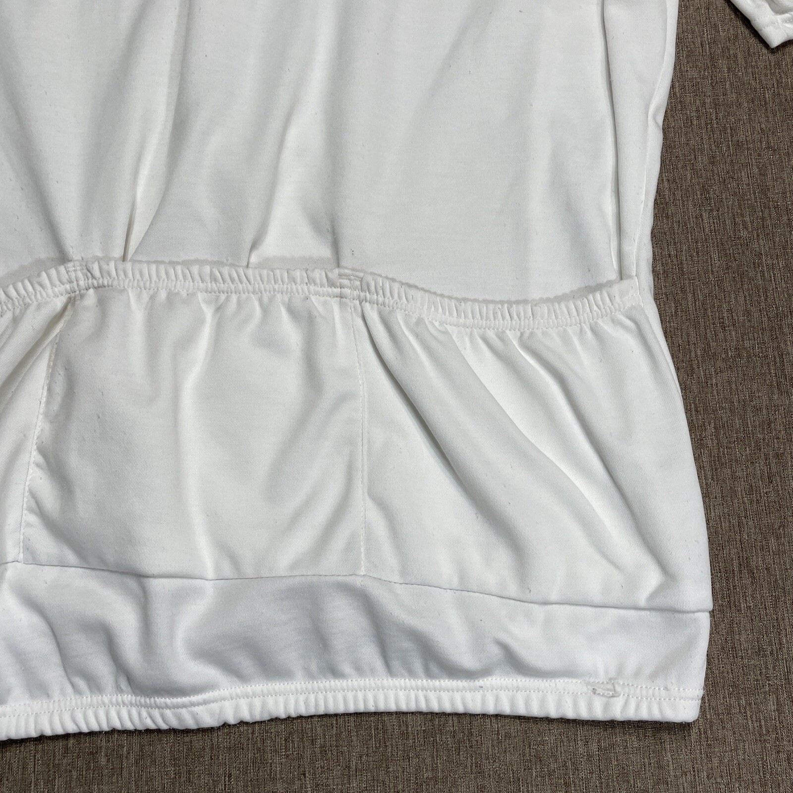 Performance Cycling Jersey Womens L White Short Sleeve Pockets Half Zip