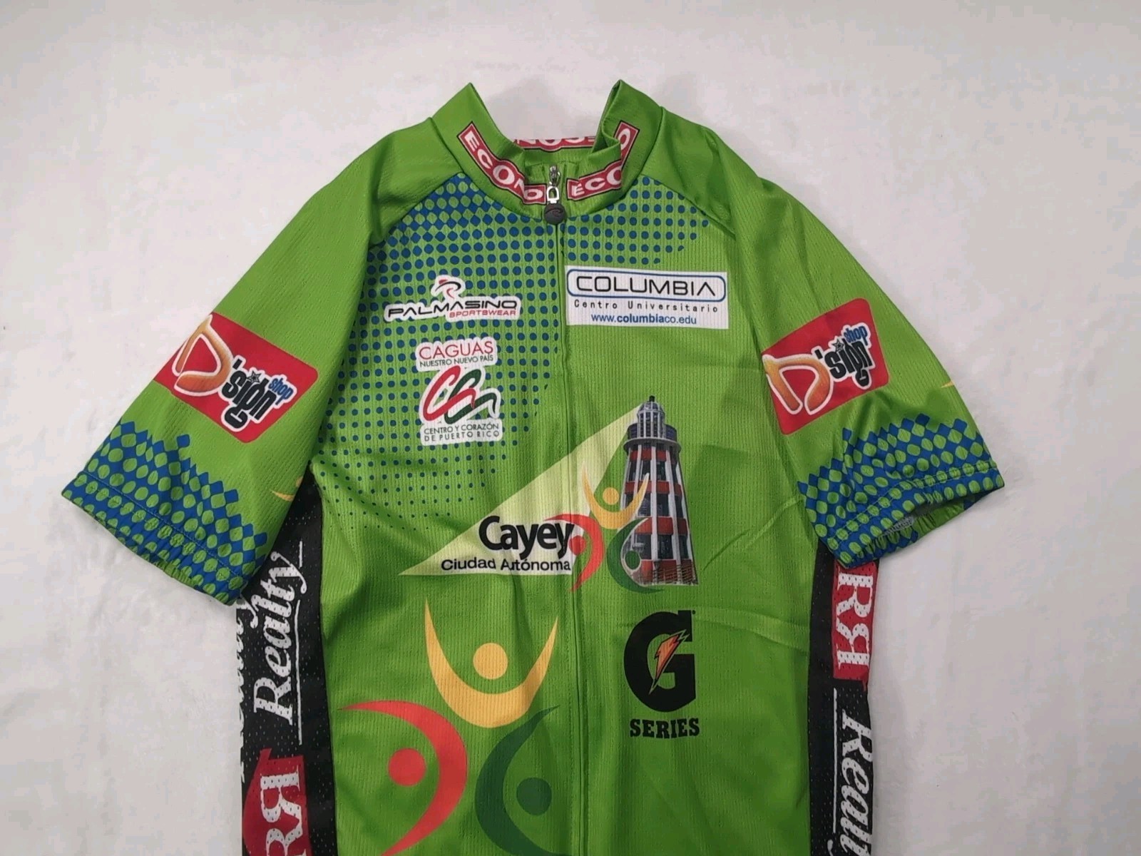 Palmasino Gatorade Cycling Shirt Men Small Full Zip Back Pocket Puerto Rico PR