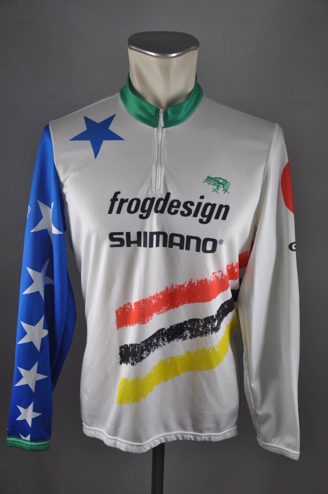 Frogdesign team 90s Gonso cycling jersey jersey bike size L-cotton 55 cm cycling jersey K4