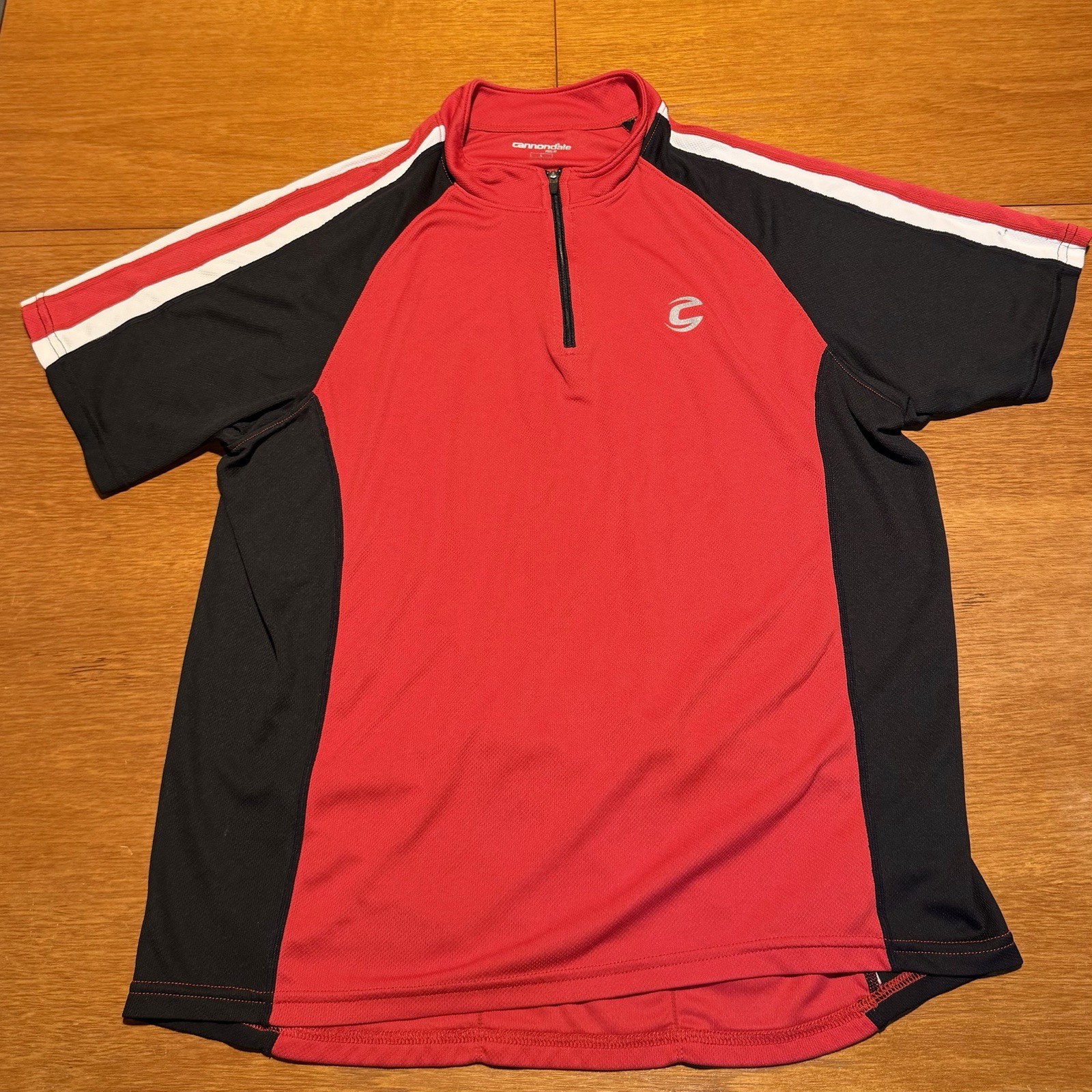 Cannondale 1/2 Zip Sportswear Back Pockets Cycling T-Shirt Men’s Large