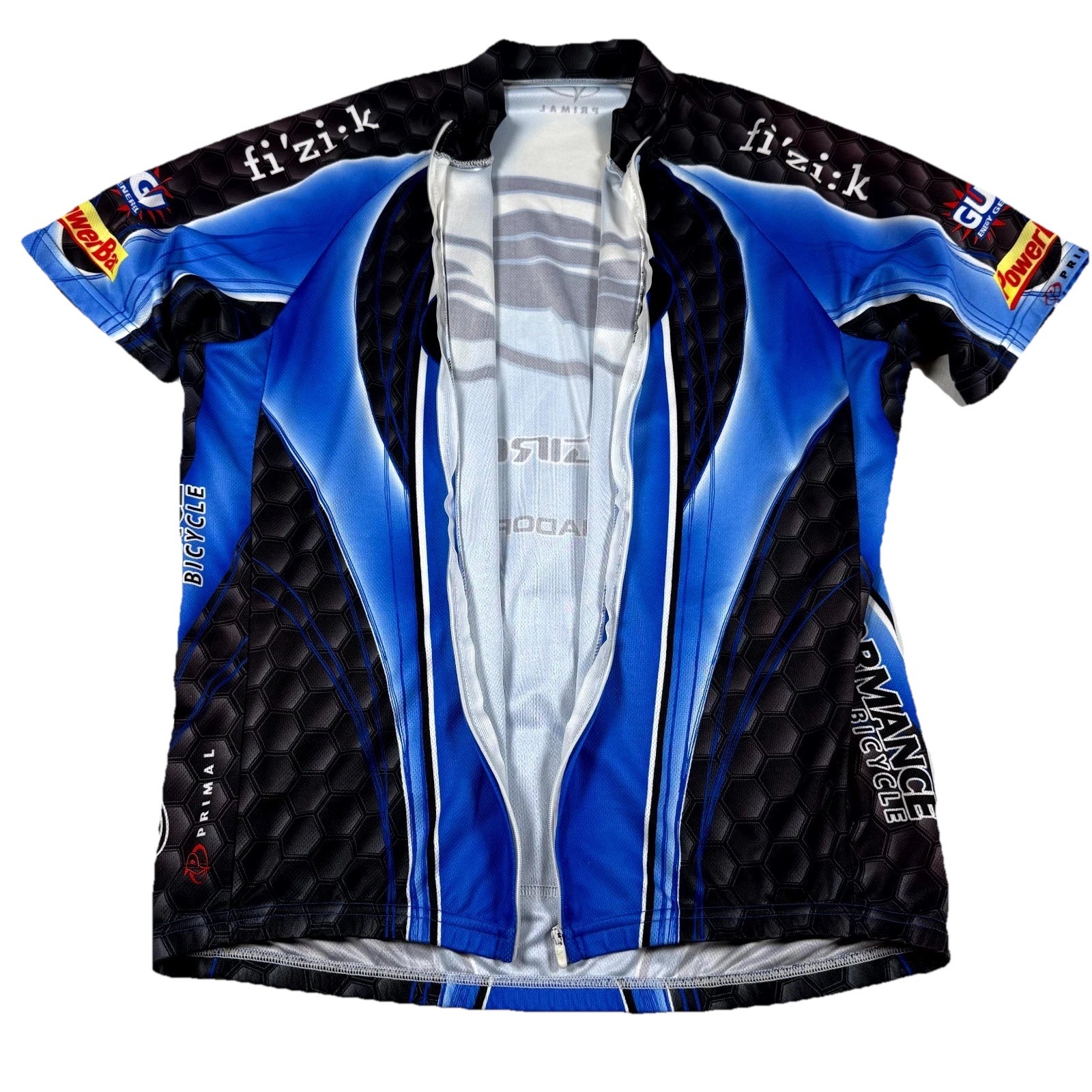 Primal Cycling Jersey Mens XL? 44″ Chest Multi Colorblock Performance Bicycle