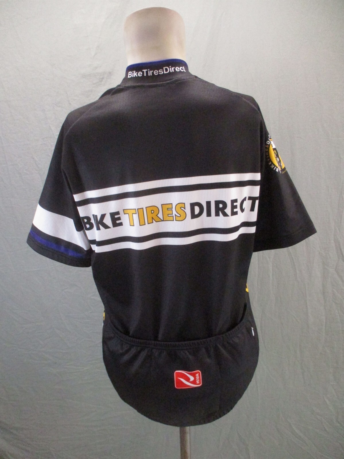 Riva Size L Men Full Zip Pocket Elastic Waist Short Sleeve Cycling Jersey 704