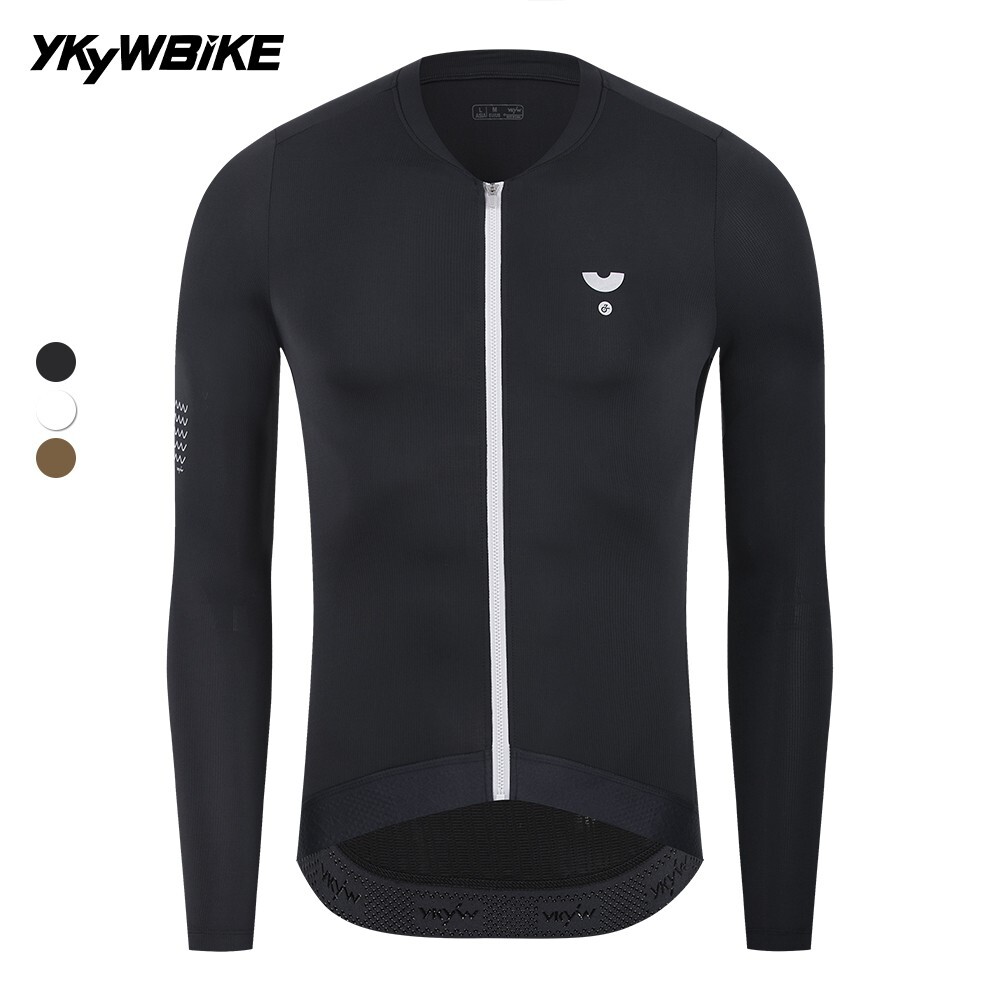 YKYWBIKE Men Pro Cycling Jersey Long Sleeve Breathable Shirt Summer Tops SPF50+