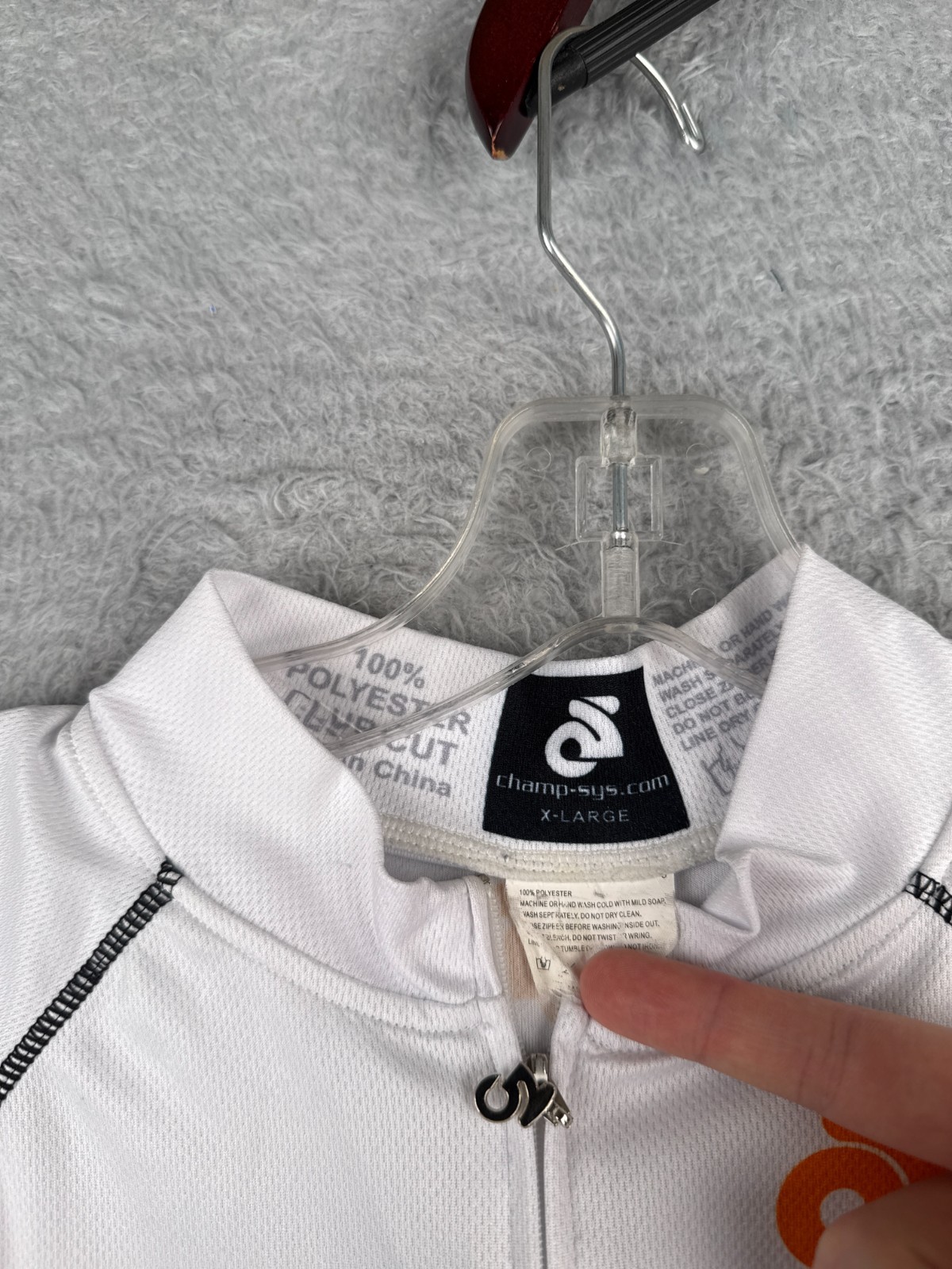 Champsys Cycling Jersey Women Extra Large Blue White Full Zip Challenged Adults