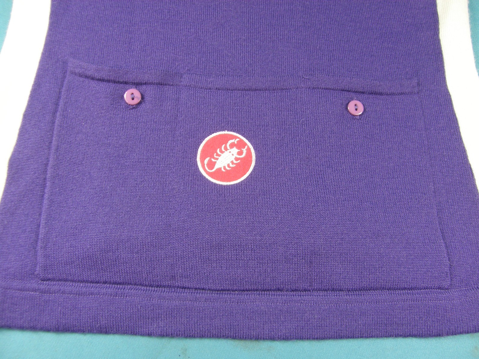 Vntg Castelli Cycling Jersey Woman’s S Wool Blend 1/4 Zip LS Very light Wear EX