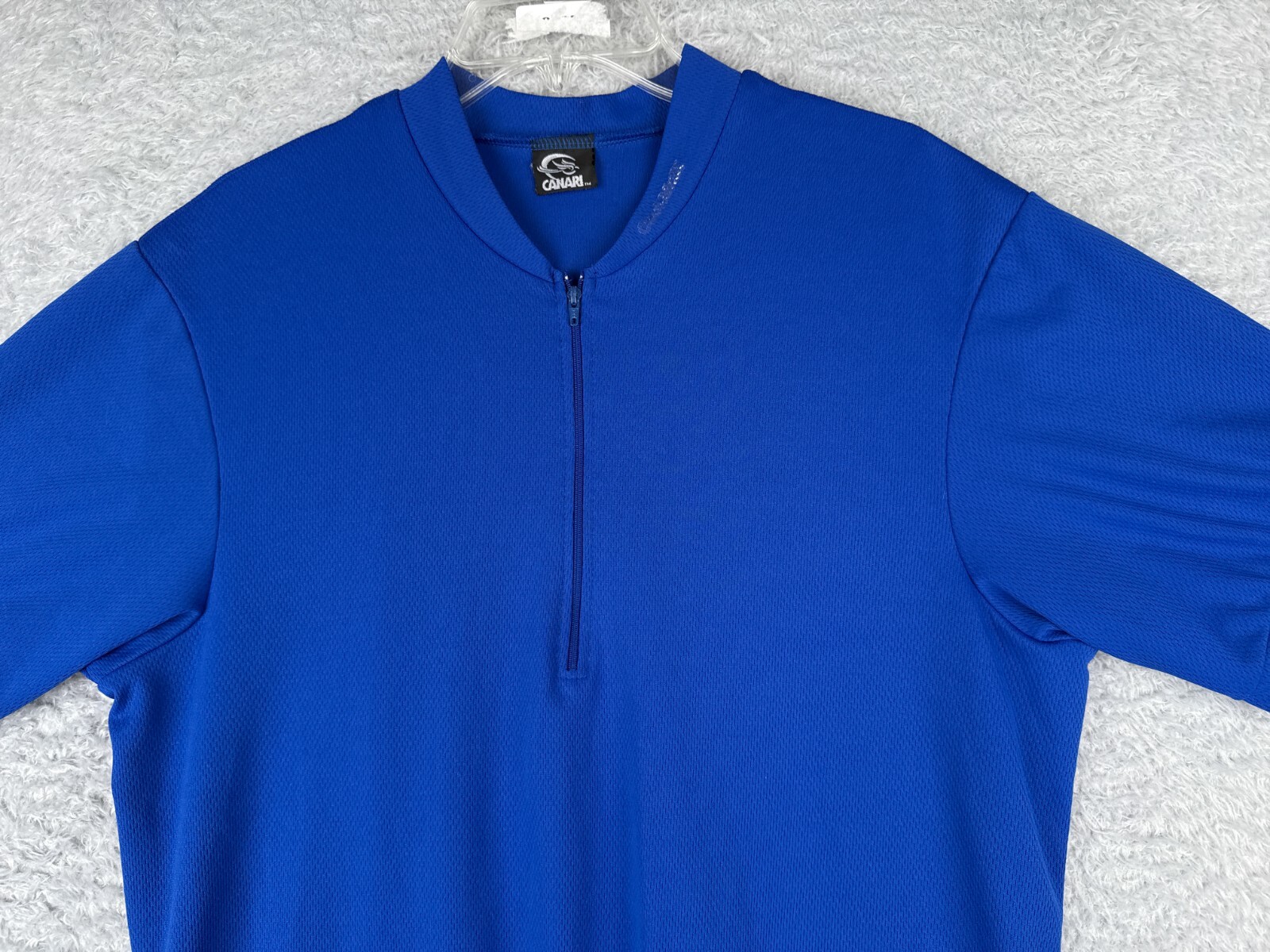 VINTAGE Canari Cycling Jersey Adult Extra Large Blue 100% Polyester 1/4 Zip
