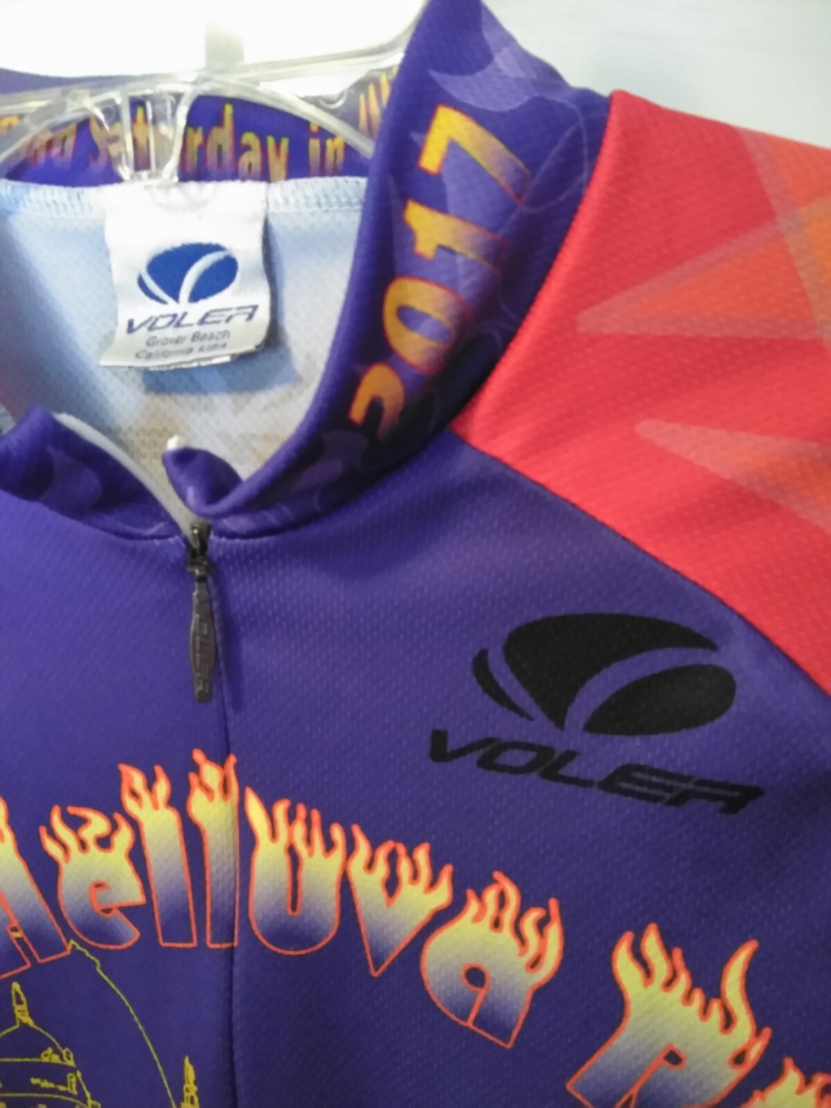 Voler One Helluva Ride SZ S Chealsa MI Clock Tower Cycling Jersey Biking Active