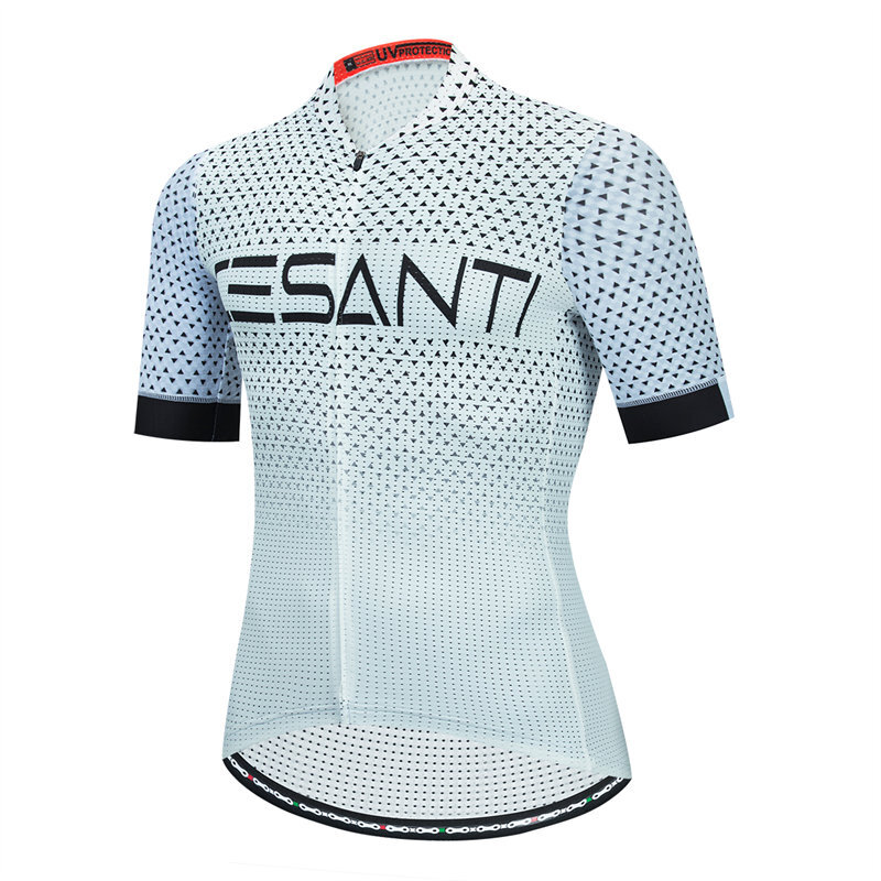 CESANTI Men Cycling Jersey Short Sleeve Non-slip Band Pro Bicycle Clothing