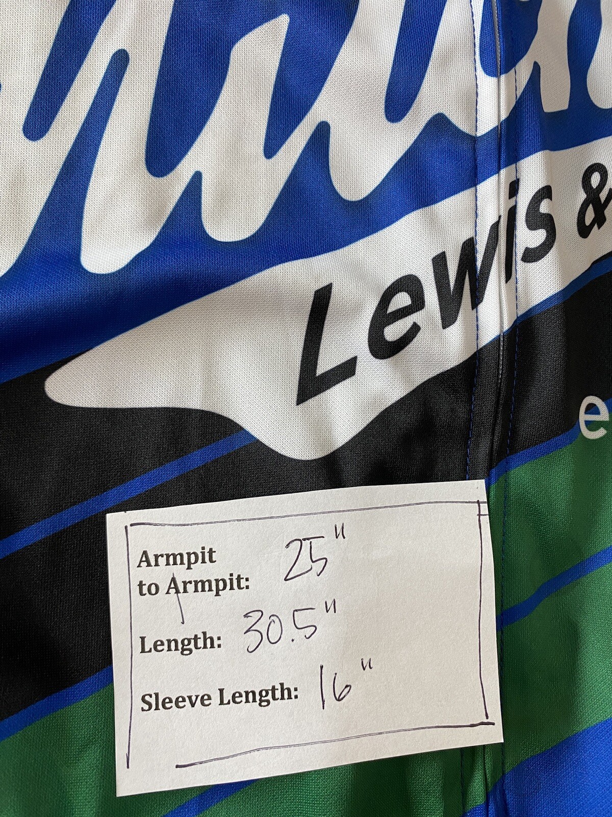 Jackroo Cycling Jersey Size 3XL Mitchell Lewis & Staver Blue Black & Green New
