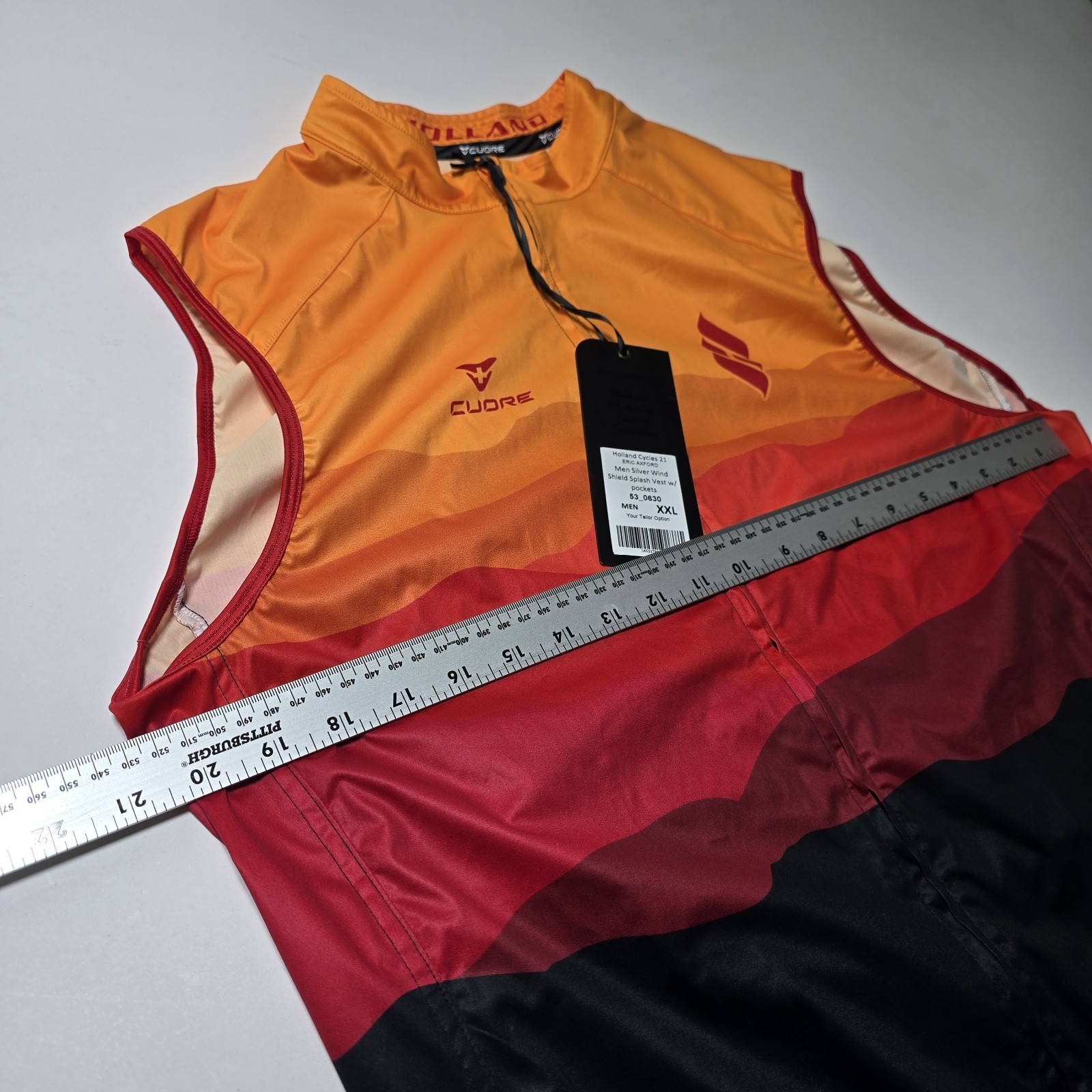 NWT Cuore Cycling Vest Holland Mens Size 2XL Holland Cycling San Diego