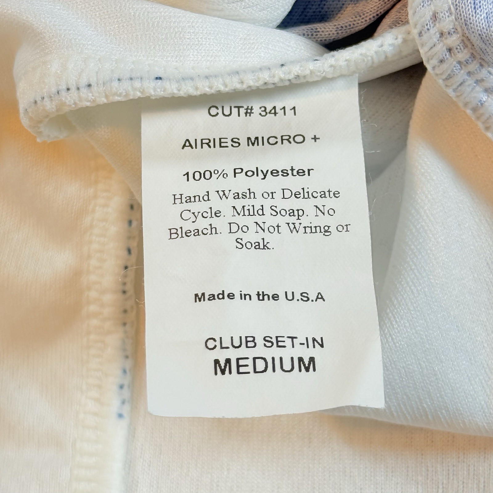Cycling Jersey Jacket Mens M White Blue Gray Short Sleeve 90 % Zip Thin Pockets