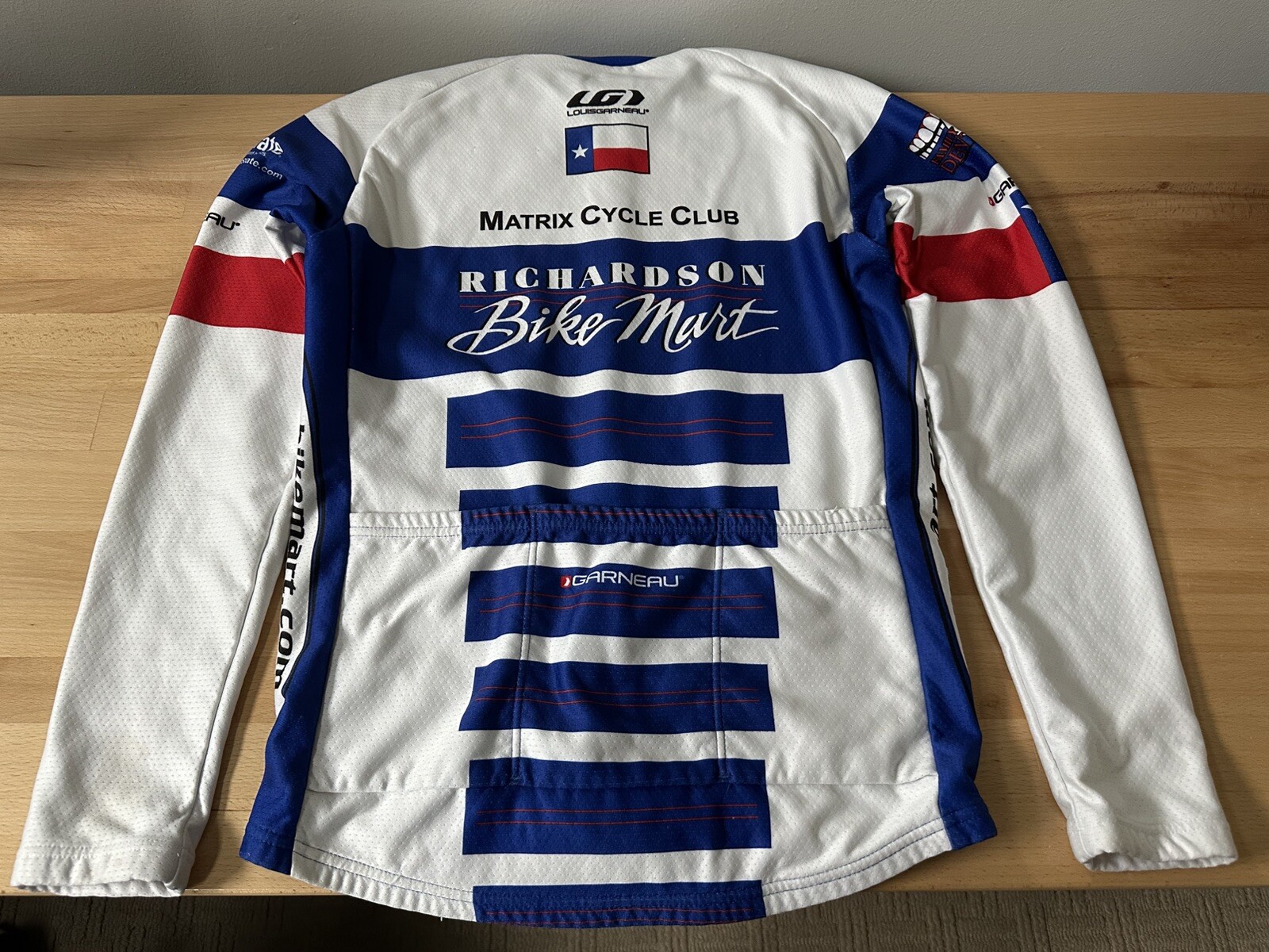 Men’s Richardson Bike Mart Louis Garneau Fleece Lined Cycling Jersey Medium USA
