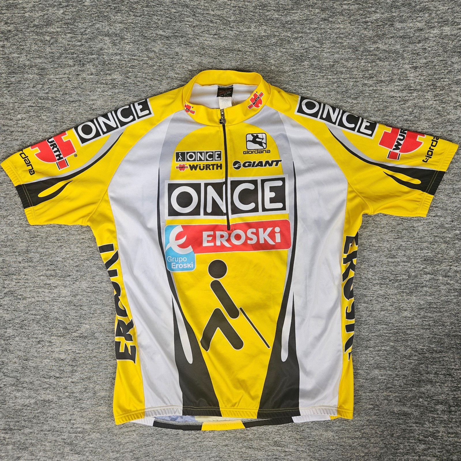 Vtg Giordana Team ONCE Pro Cycling Jersey Men’s XXL 1/2 Zip Giant Road Bike