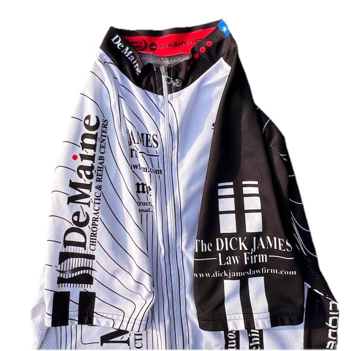 Safety Cycling Jersey Men’s Large Multi-Color Full Zip