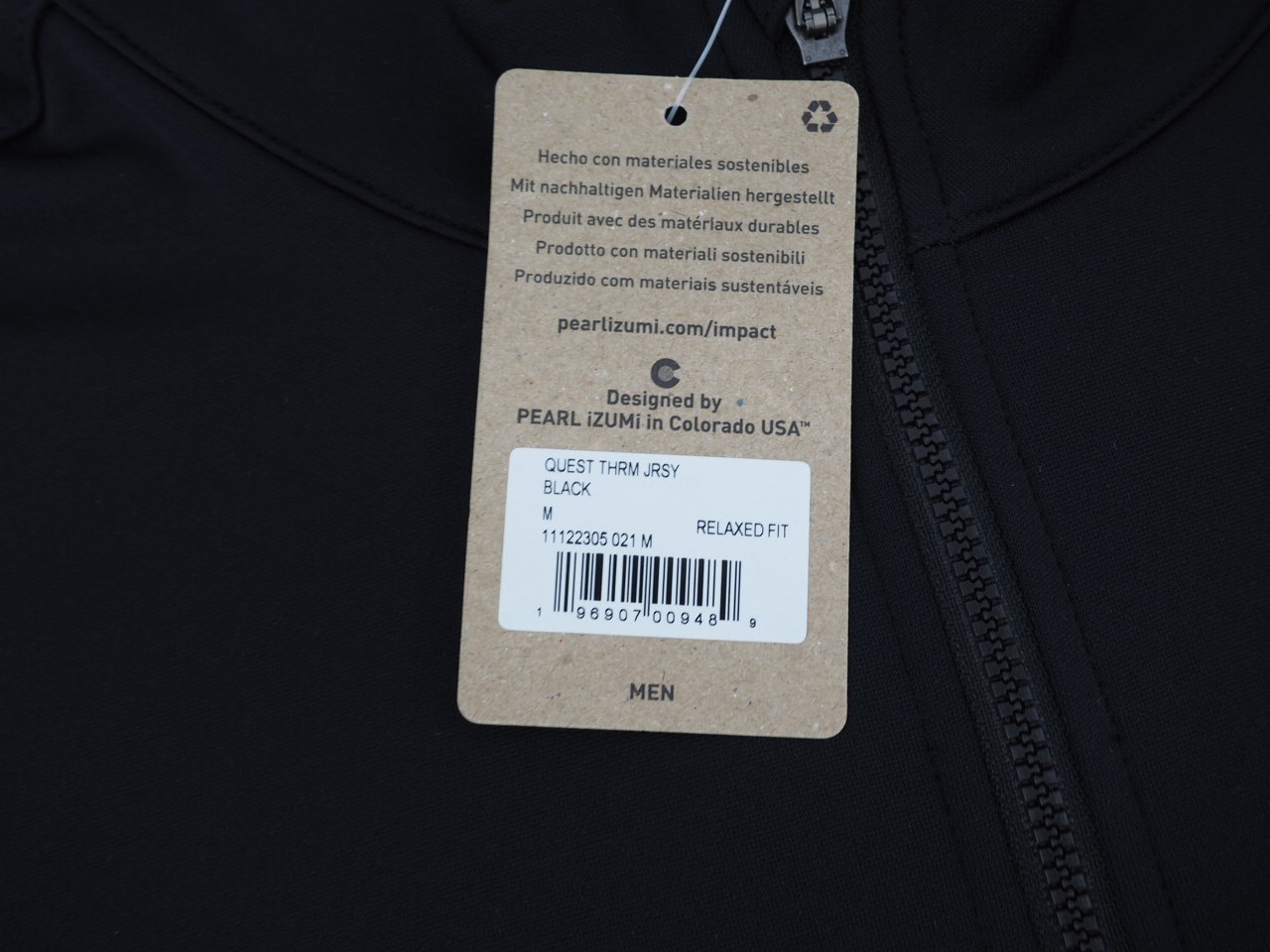 NEW! Pearl Izumi Quest Thermal Long Sleeve Cycling Jersey Men’s Medium Black