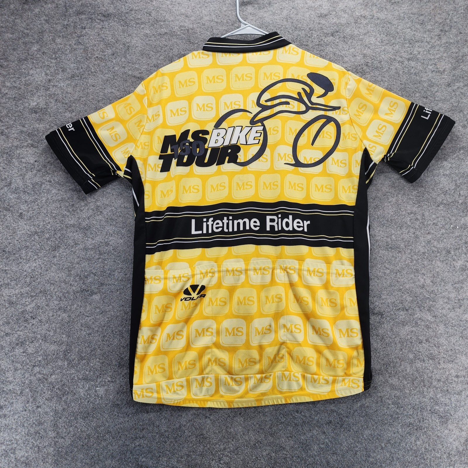 Voler Cycling Jersey Extra Large MS 150 Lifetime Rider Yellow
