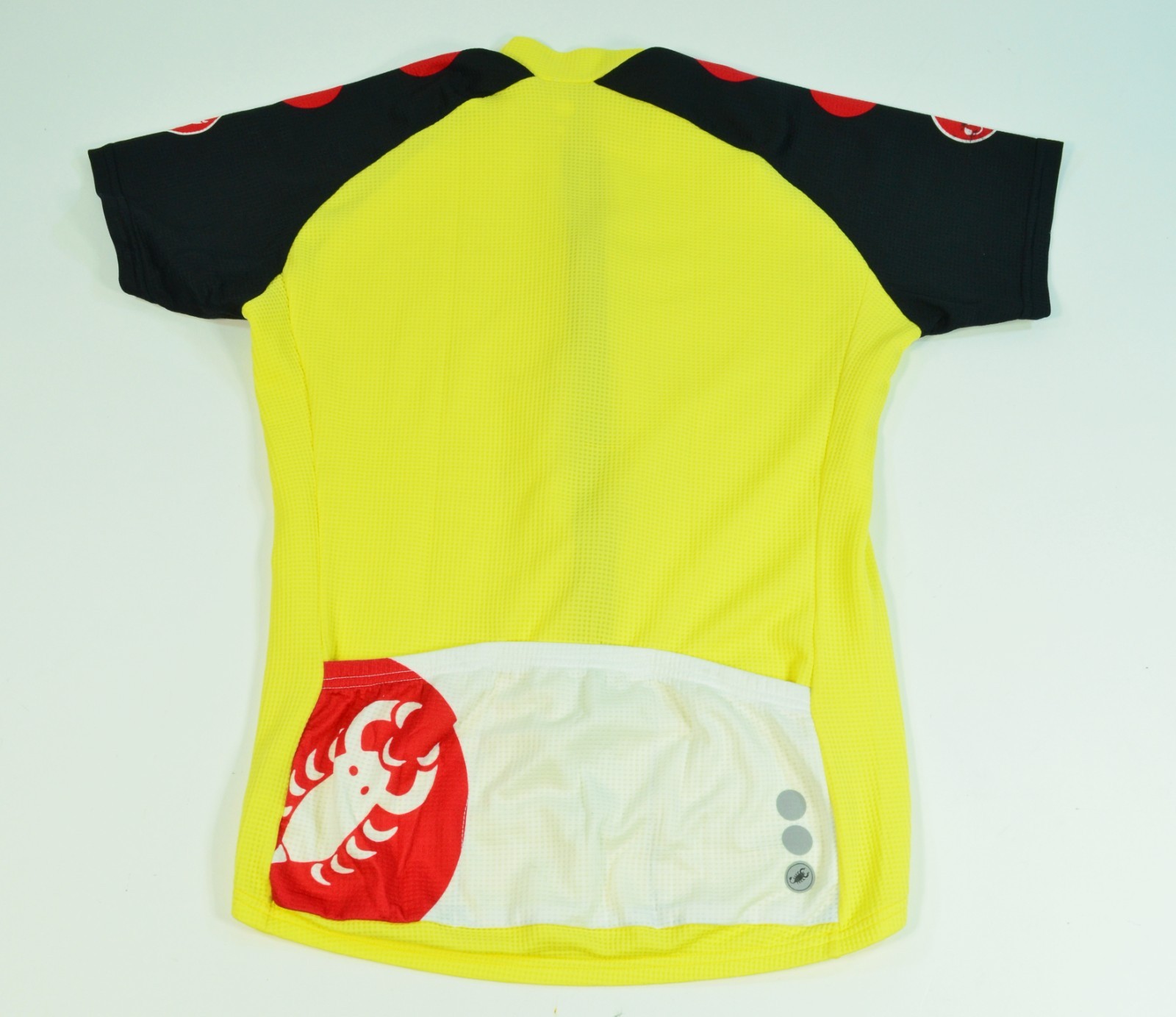 Castelli Yellow Full Zip Cycling Bicycle Jersey Men’s Large Hi Vis