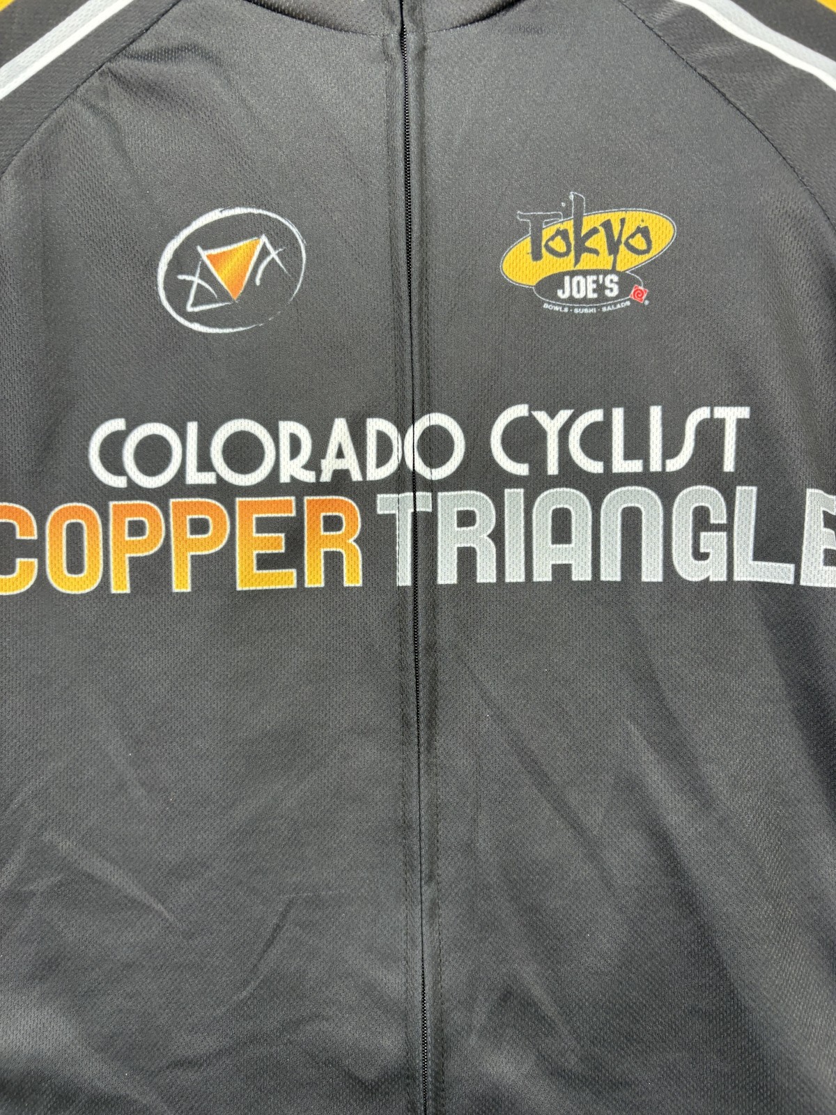 ShaverSport Cycling Jersey Womens Large Black Colorado Cyclist Copper Triangle