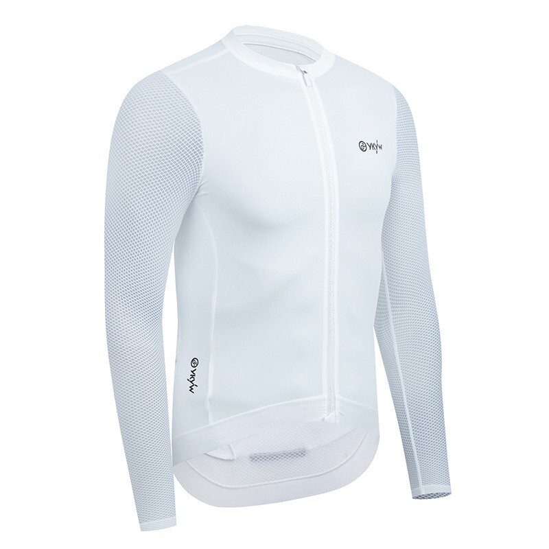 YKYW Cycling Jersey MTB Long Sleeve Breathable Waterproof Bike Zipper Clothing